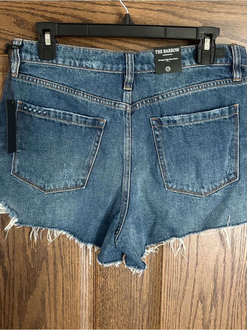 Blank NYC Distressed Dark Blue Denim Jean Shorts - Picture 2 of 4